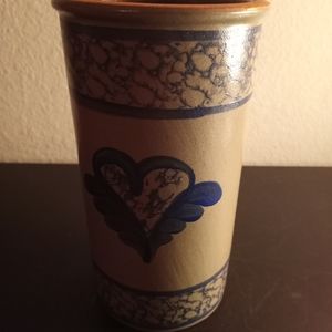 Signed 1992 Beaumont Brothers Pottery BBP Stoneware 8" Wine Chiller Croc or Vase